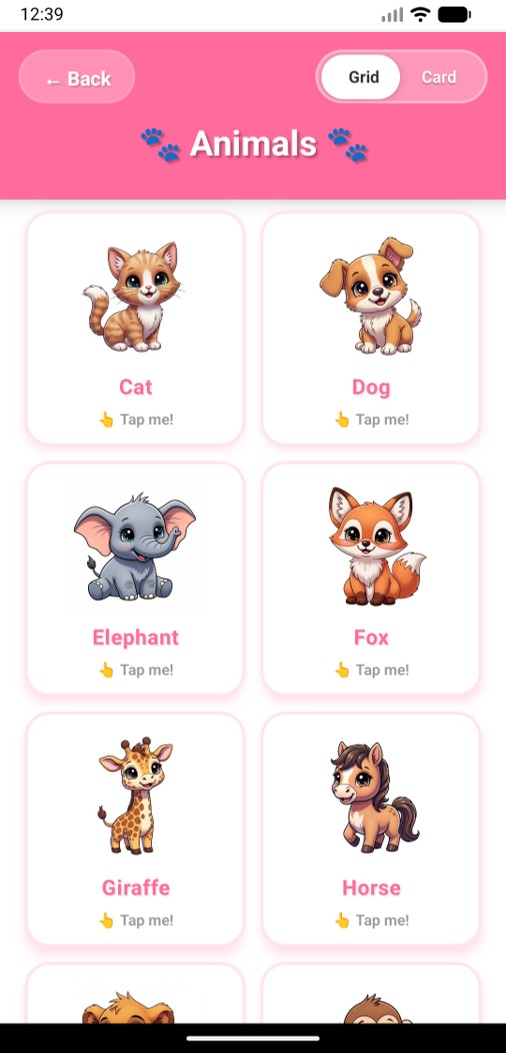 English for Kids App Screenshot